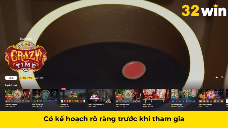 Có kế hoạch rõ ràng trước khi tham gia