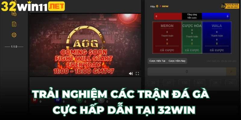 Trải nghiệm các trận đá gà cực hấp dẫn tại 32WIN